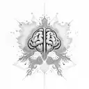 adhd brain addiction  tattoo design idea