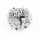 adhd brain addiction  tattoo design idea