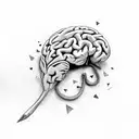 adhd brain  tattoo design idea