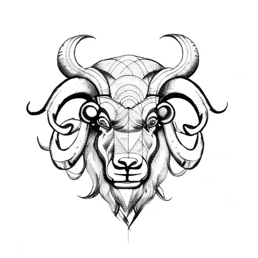 ram on arm ,compass,travel,rout,car tattoo design idea