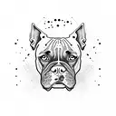 Dog boxer tattoo design idea