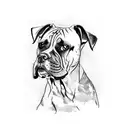 Dog boxer tattoo design idea