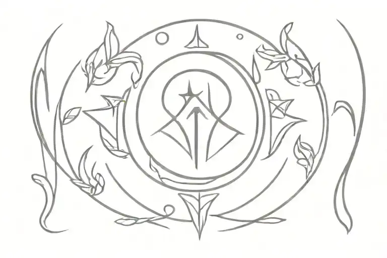 stoic virtues tattoo design idea