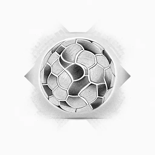 Tribal soccer ball with kids' names tattoo design idea