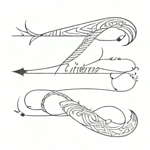 four name link wrap around arm tattoo design idea