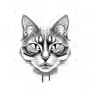 Black cat with karate kimono tattoo design idea