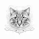 Black cat with karate kimono tattoo design idea