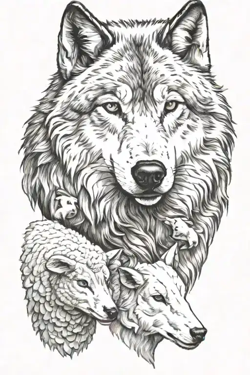 wolf in sheeps clothing tattoo design idea