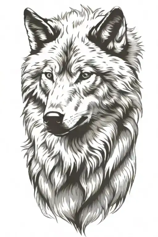wolf wearing sheep skin tattoo design idea