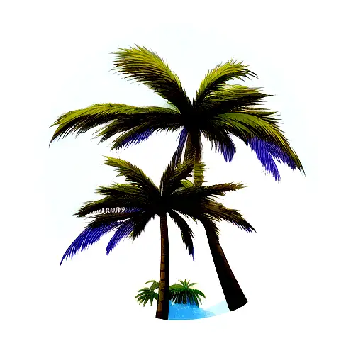 Anime Poster Tropical Beach Palm Tree Wall Art Japan Blue Sea Dance Girl  Yellow Sunset Girl Room Dance Room Kids Bedroom Aesthetic Painting  Decoration Canvas Posters Prints Picture for Living Room Bed -