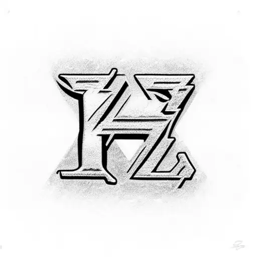 letter z and g tattoo design idea