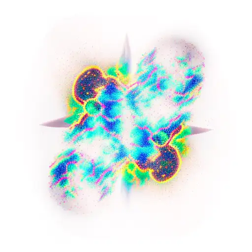 thunder storm space cloud  tattoo design idea