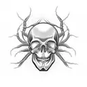 gossamer skull spider tattoo design idea