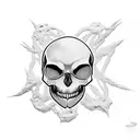 gossamer skull spider tattoo design idea