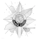 dark side of the moon tattoo design idea