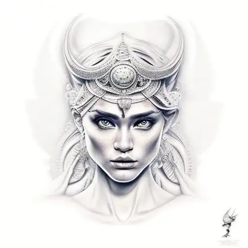 Goddes Nike tattoo design idea