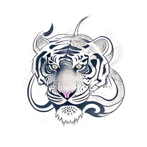 Dragon and tiger tattoo design idea