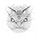 suminagashi with eyes tattoo design idea