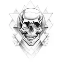 funny skull tattoo design idea