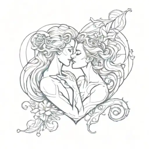 lust or love tattoo design idea