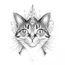 cat with winx tattoo design idea