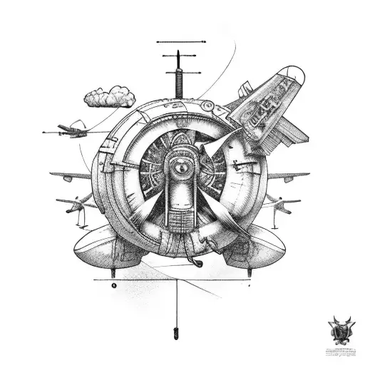 Aviation maintenance  tattoo design idea