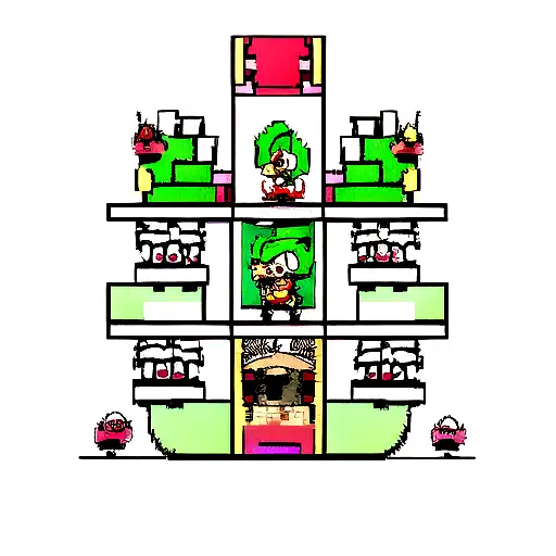 super mario bros on acid tattoo design idea
