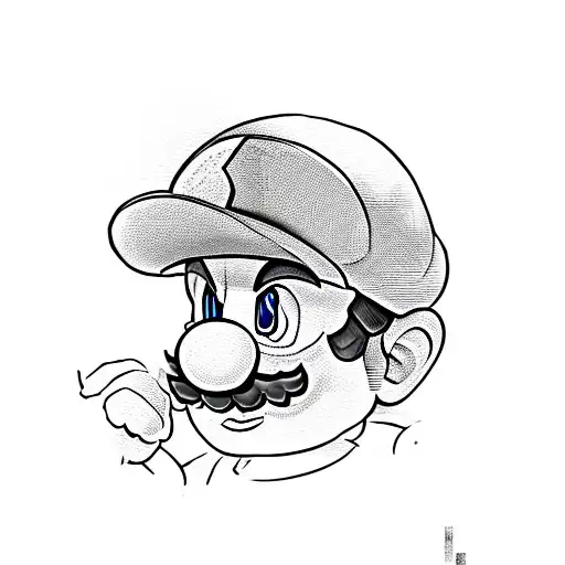 super mario bros tattoo design idea