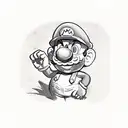 super mario bros tattoo design idea