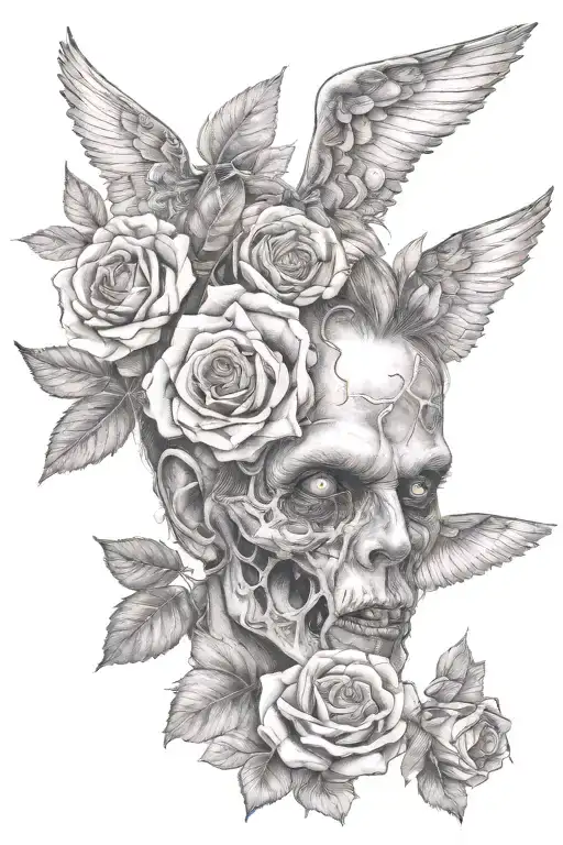 Zombie tattoo design idea