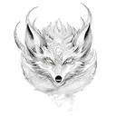 nine tailed fox  tattoo design idea