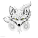 nine tailed fox  tattoo design idea
