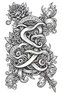 Fortune Helps the Strong text tattoo design idea