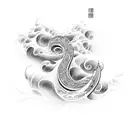 chinese waves tattoo design idea