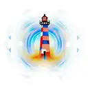 Create a tattoo design of an abstract monument-lighthouse with a pulsating human heart symbol at its base. The heart sym tattoo design idea