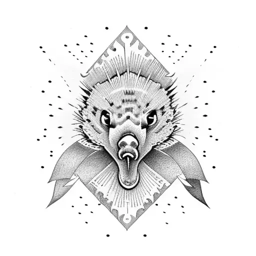 silly goose tattoo design idea