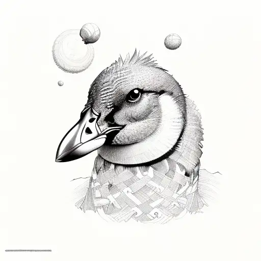 silly goose tattoo design idea