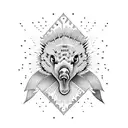 silly goose tattoo design idea