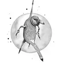 silly goose tattoo design idea