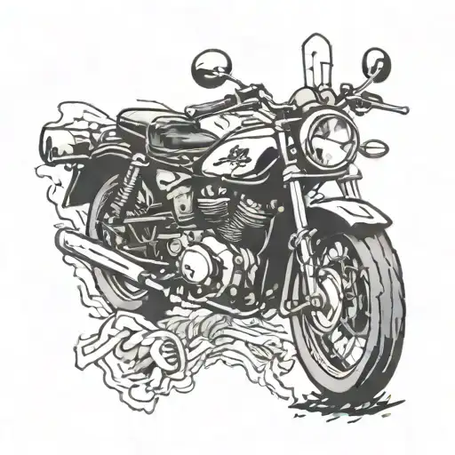 Akira motorcycle tattoo design idea