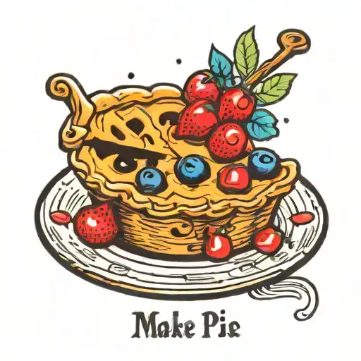 Make a pie tattoo design idea
