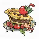 Make a pie tattoo design idea