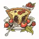 Make a pie tattoo design idea