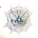 lunar moth with chakra  tattoo design idea