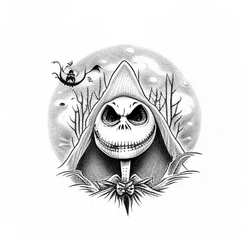 the nightmare before Christmas tattoo design idea