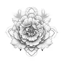 three separate flowers including carnation, marigold, and narcissus  tattoo design idea