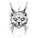 ciclo lunar  tattoo design idea