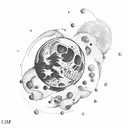 ciclo lunar  tattoo design idea