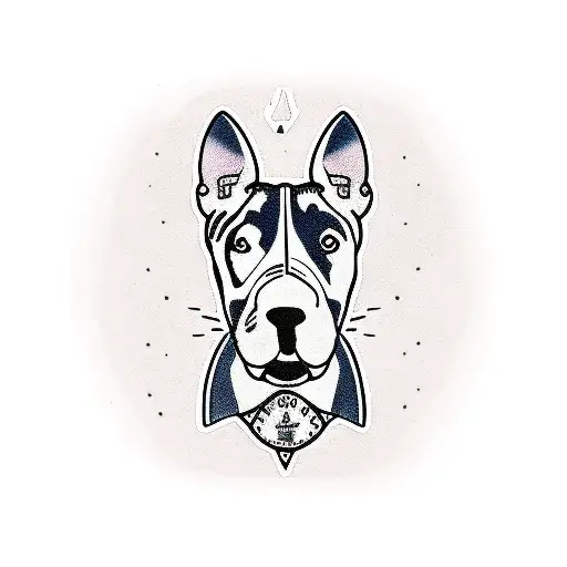 English bull terrier tattoo design idea