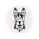 English bull terrier tattoo design idea